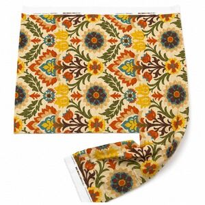 Waverly Santa Maria Upholstery Fabric Remnant Floral Neutral Beige Green 1 Yd